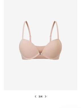 Verish Everyday Seamless Push-Up Bra in Nude Blush front close push up nwt